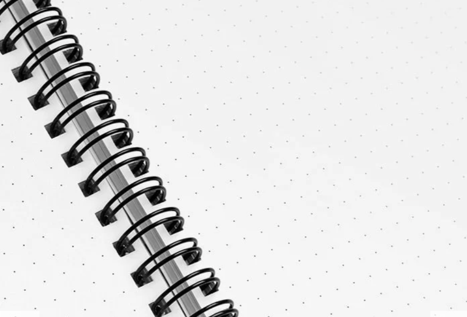 "E. E.Cummings" spiral dotted notebook