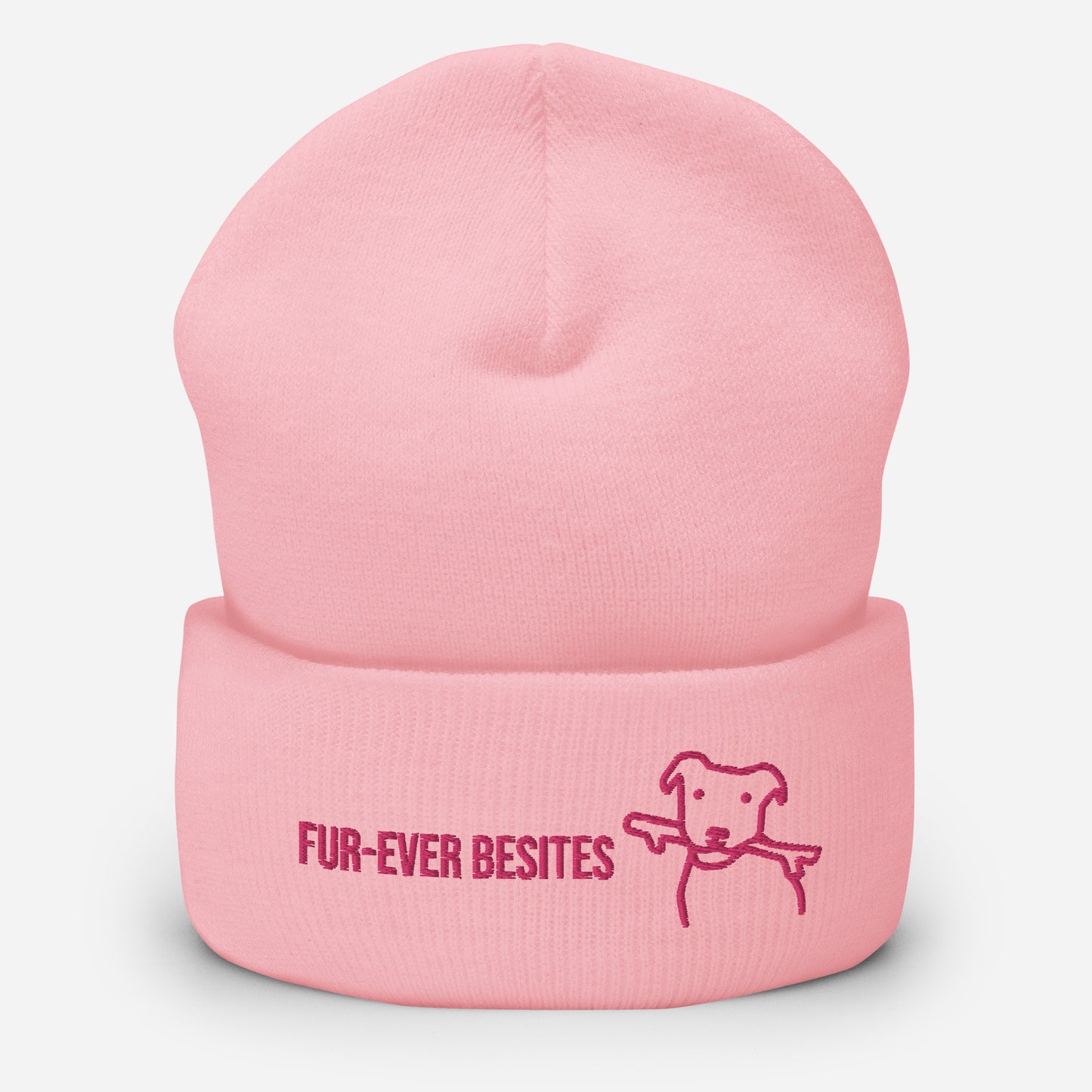 "Dog Fur-ever" snuggly cuffed beanie