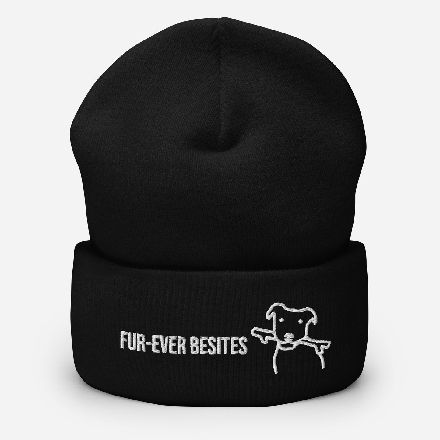 "Dog Fur-ever" snuggly cuffed beanie