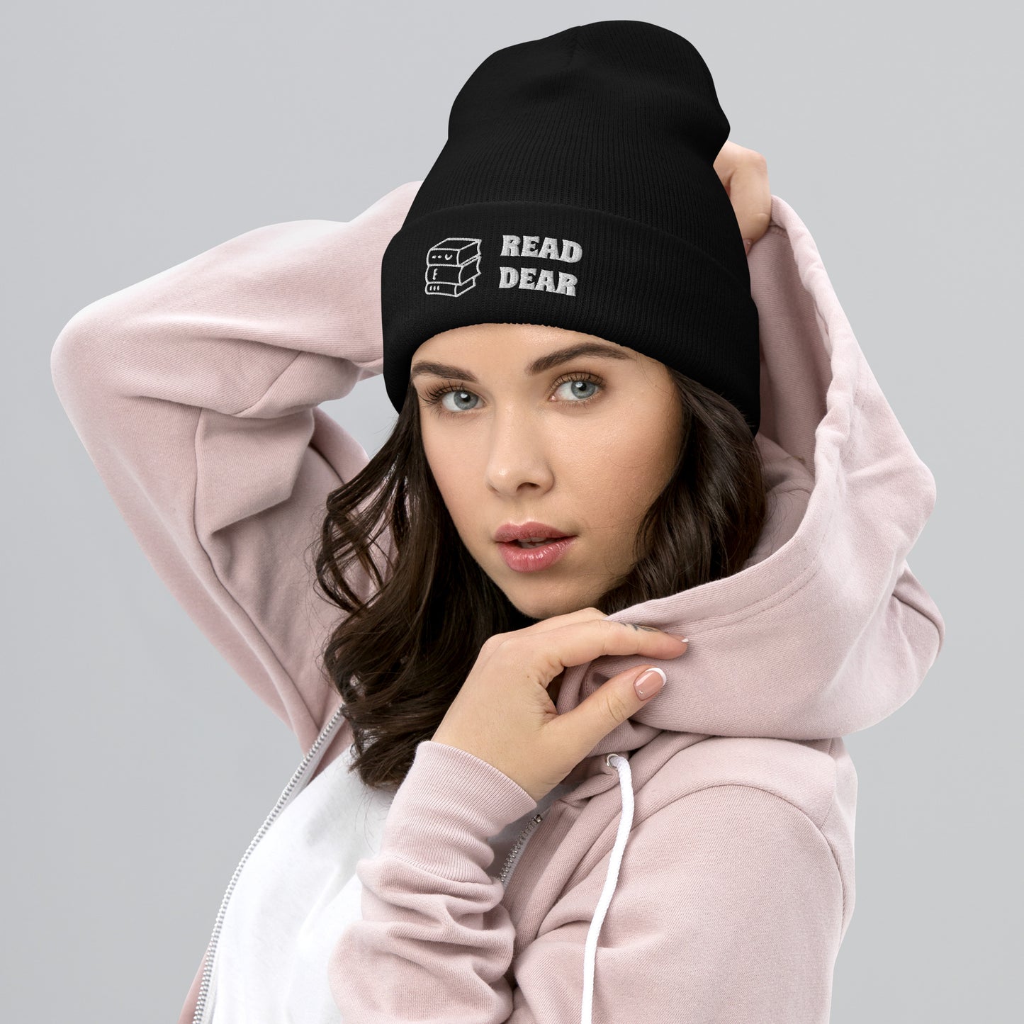 "Read Dear" snuggly cuffed beanie