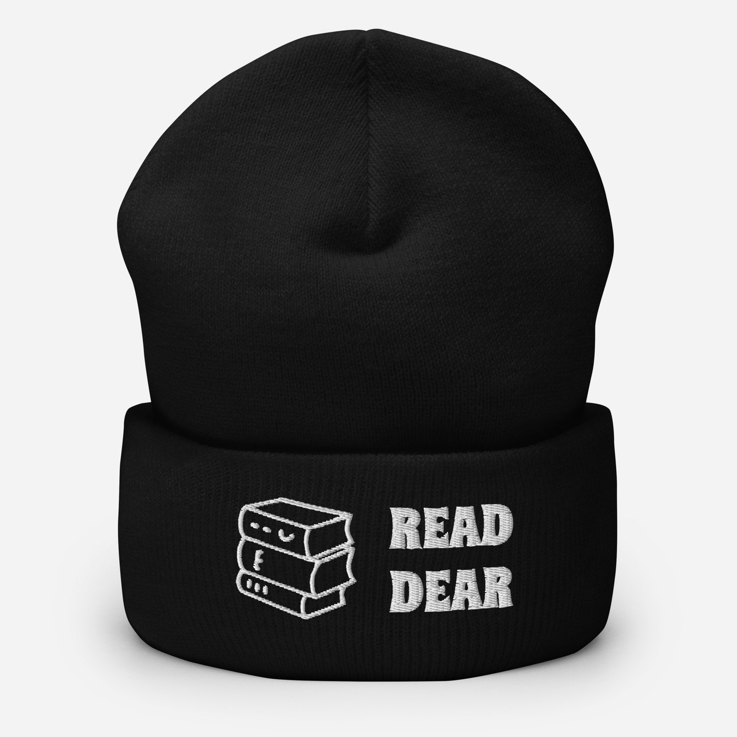 "Read Dear" snuggly cuffed beanie