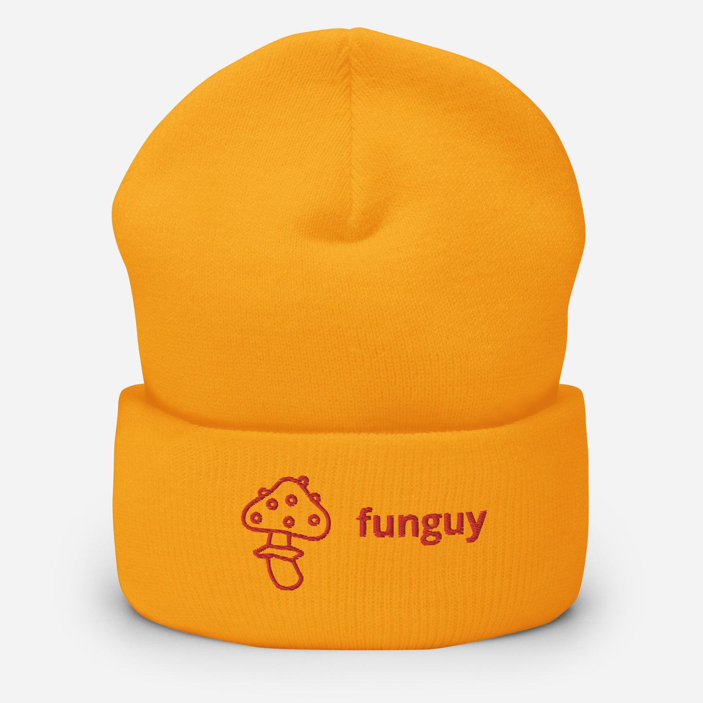 "Funguy" snuggly cuffed beanie