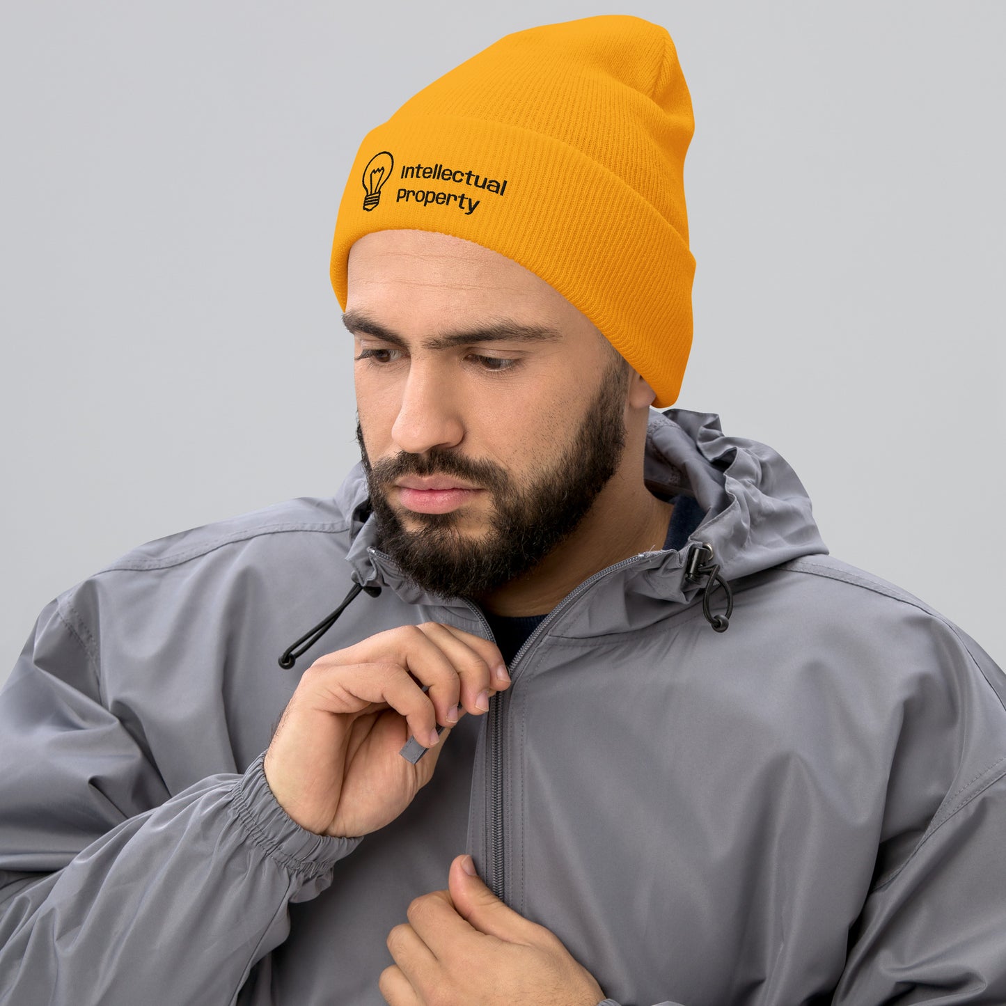 "Genius" snuggly cuffed beanie