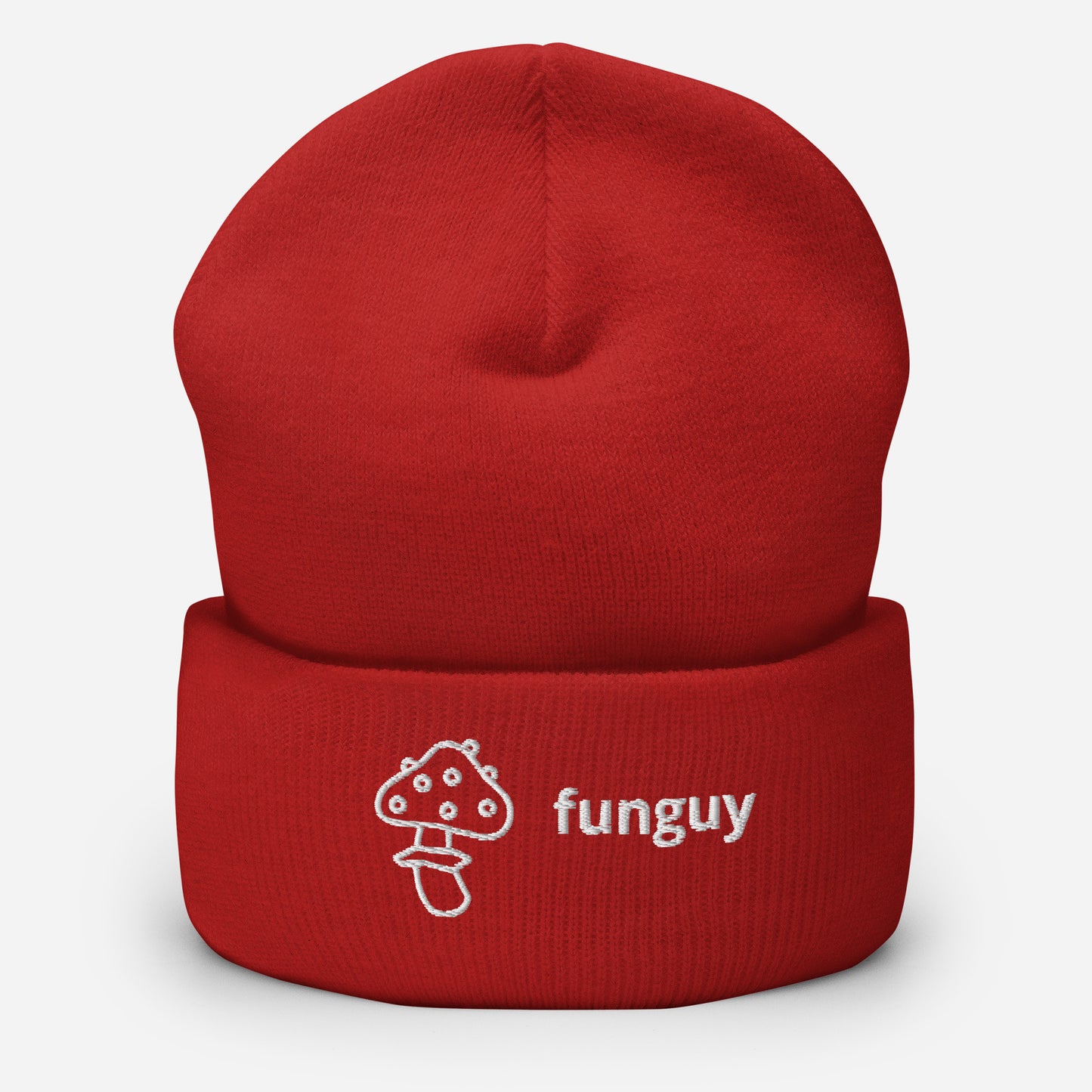 "Funguy" snuggly cuffed beanie