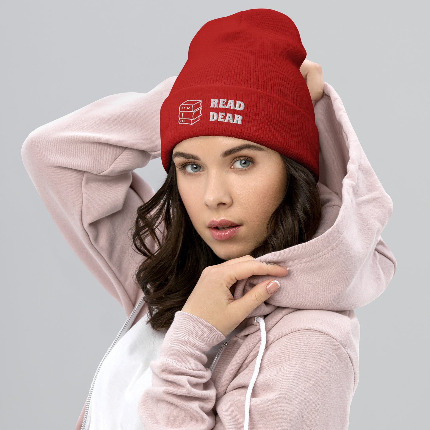 "Read Dear" snuggly cuffed beanie