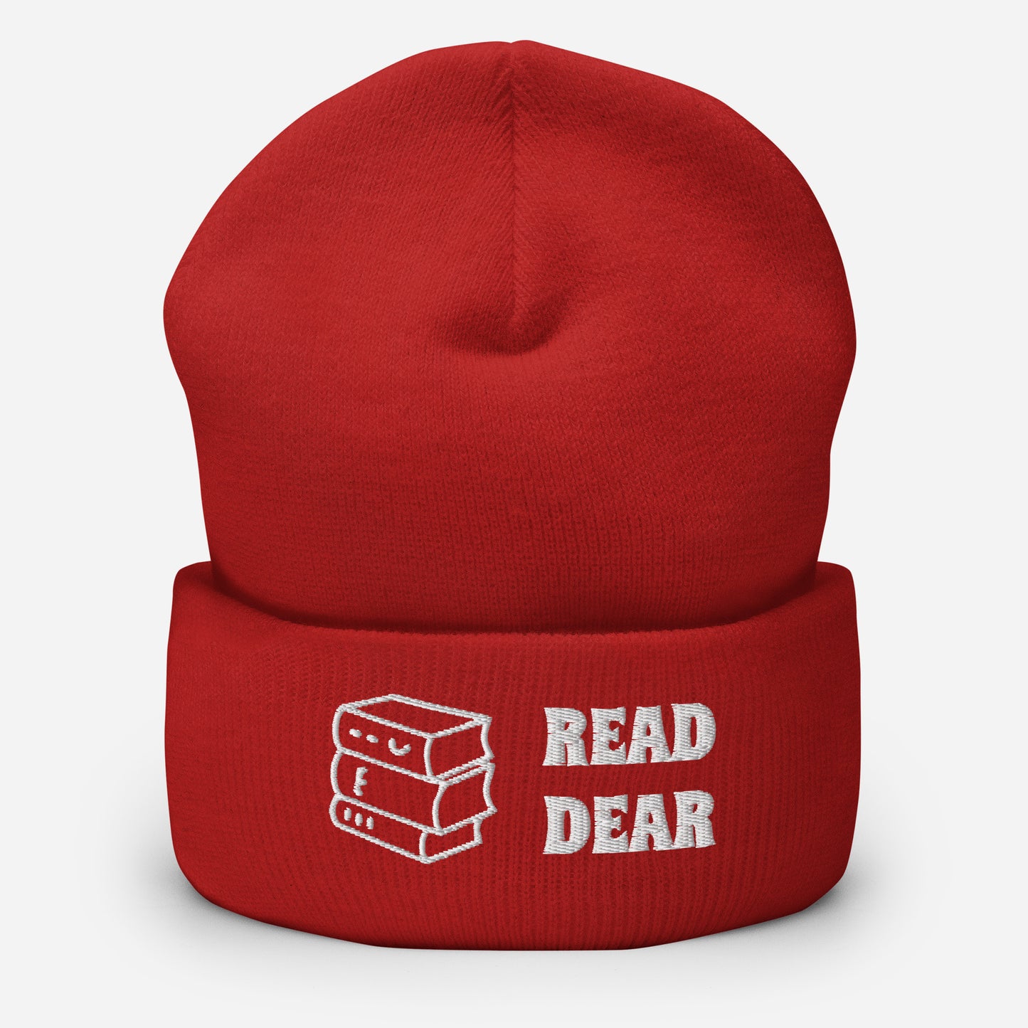 "Read Dear" snuggly cuffed beanie