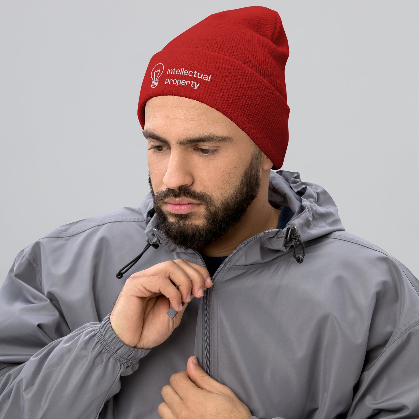 "Genius" snuggly cuffed beanie