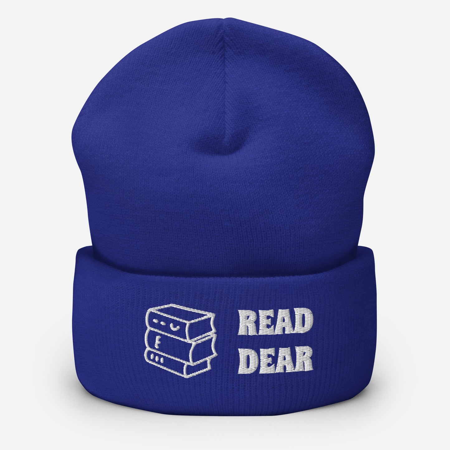 "Read Dear" snuggly cuffed beanie