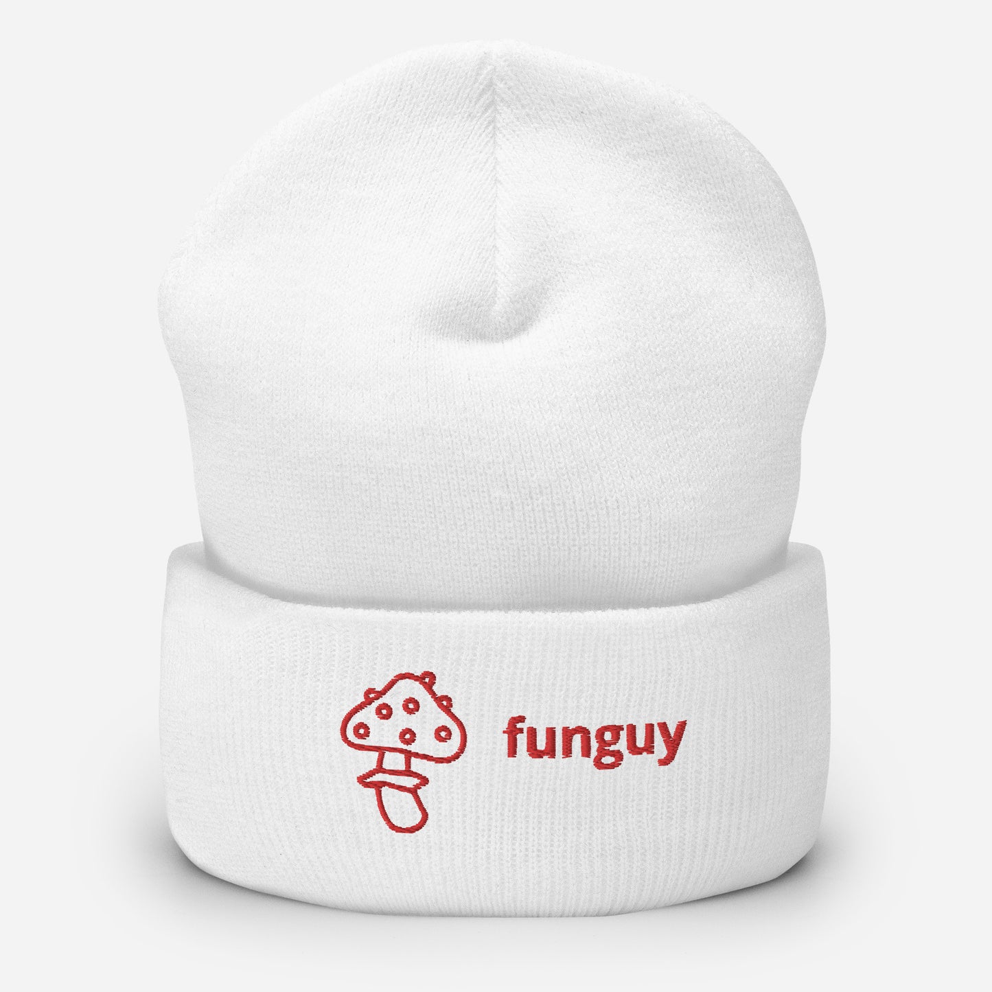 "Funguy" snuggly cuffed beanie