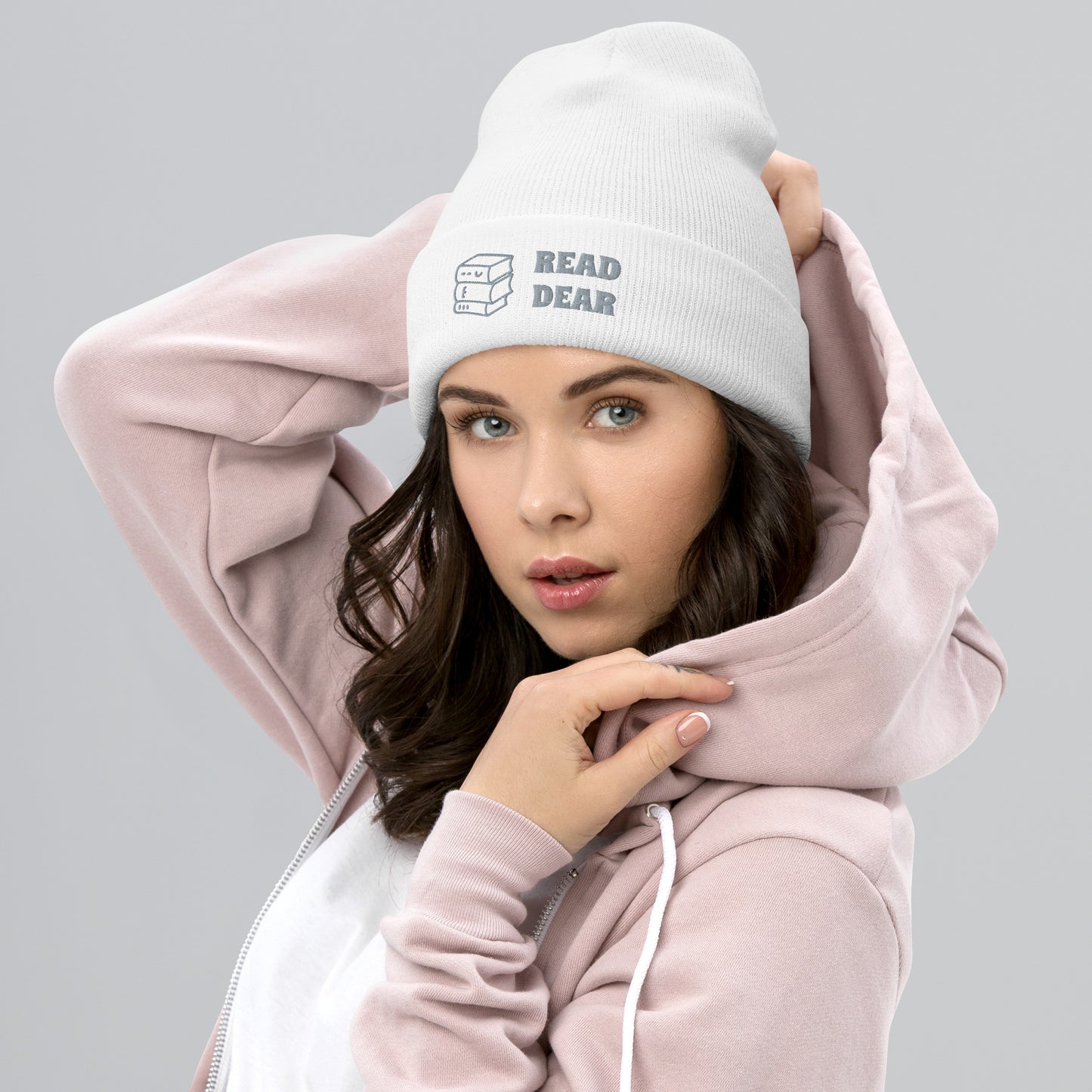 "Read Dear" snuggly cuffed beanie