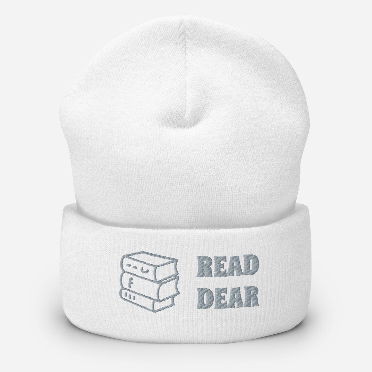 "Read Dear" snuggly cuffed beanie