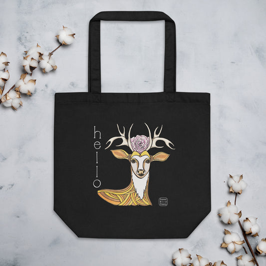 "Hello" 100% organic cotton Eco Tote Bag