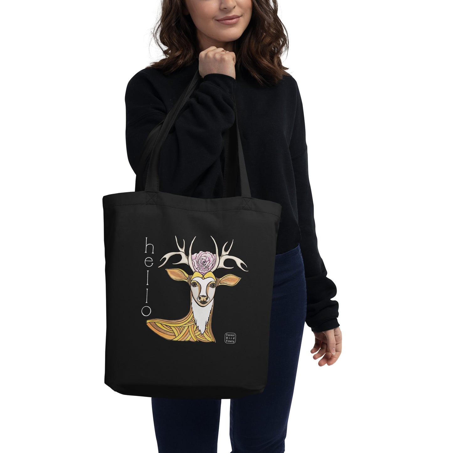 "Hello" 100% organic cotton Eco Tote Bag