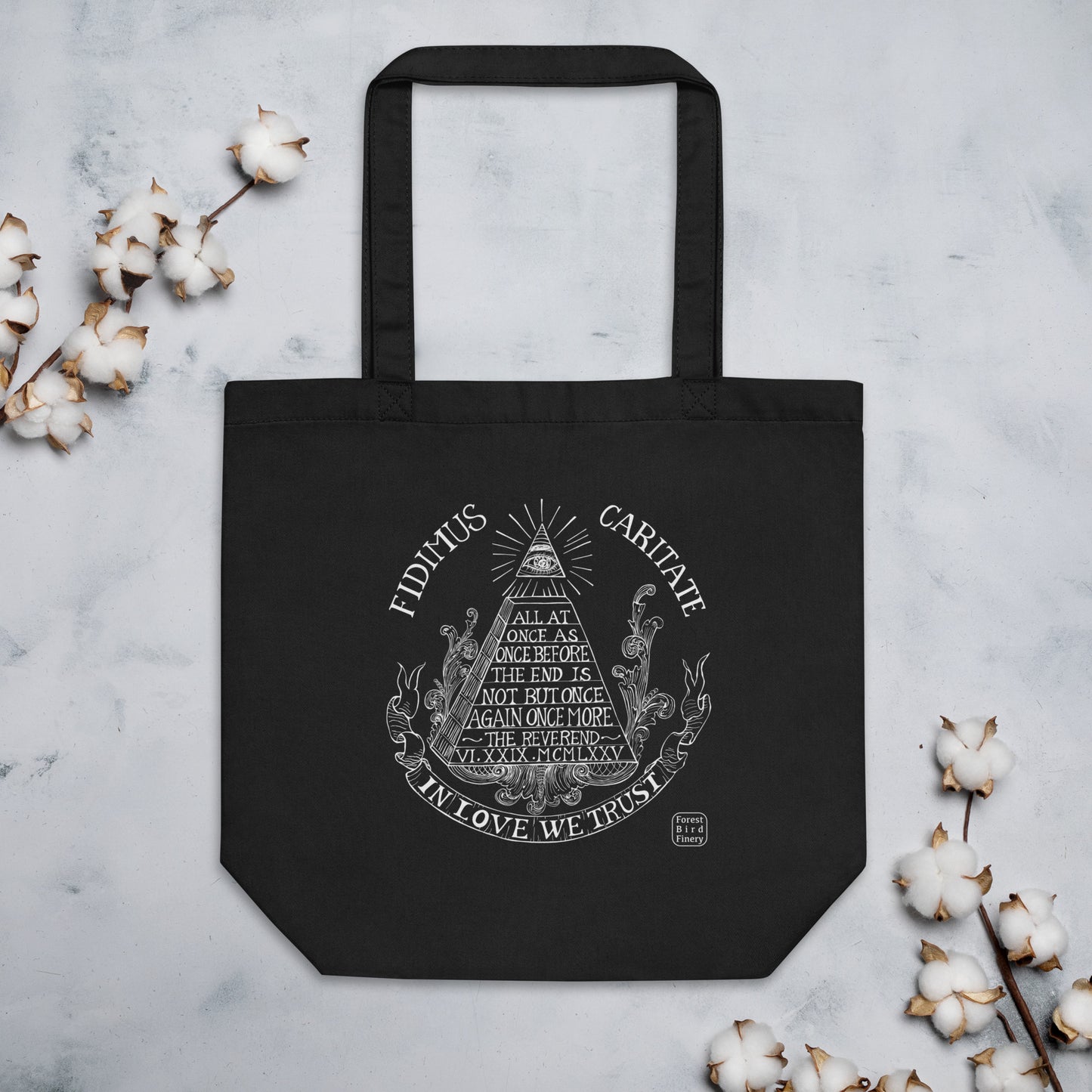 "In Love We Trust" 100% organic cotton Eco Tote Bag