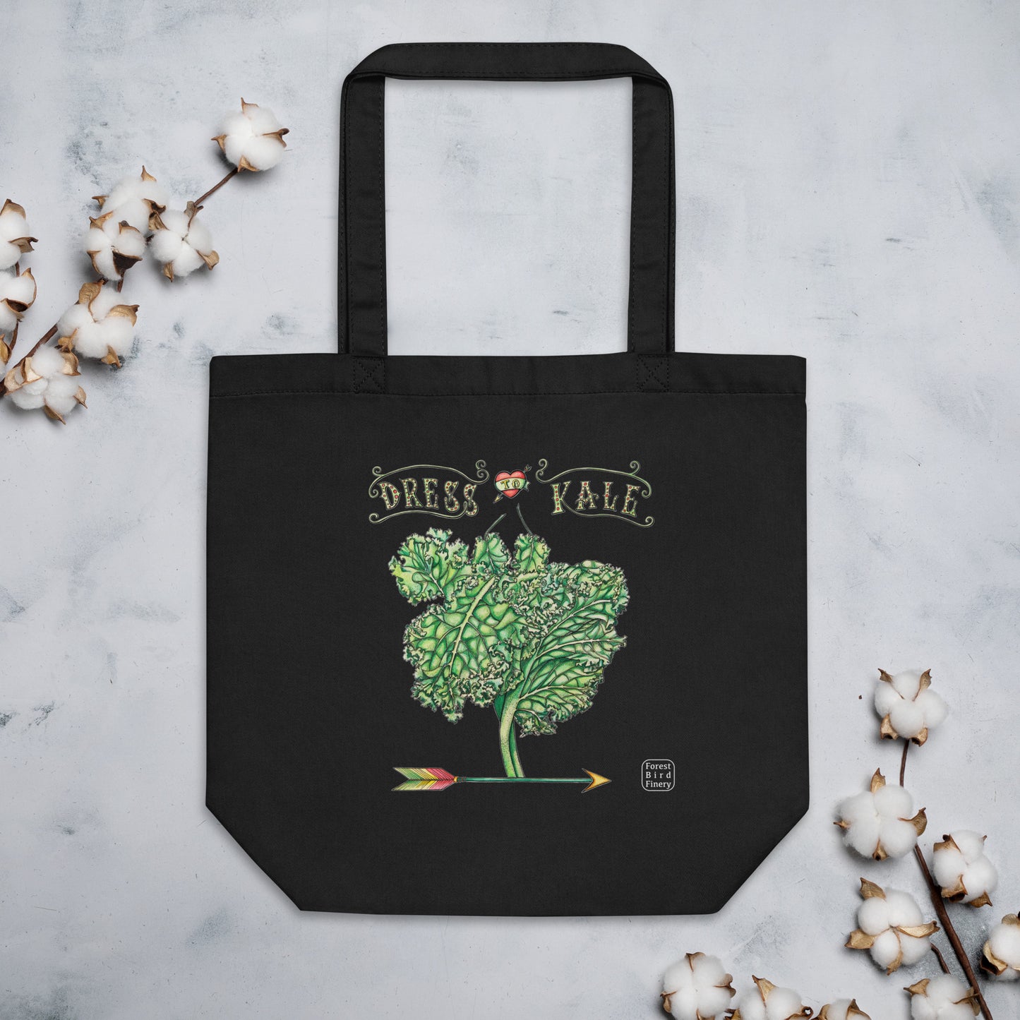 "Dress to Kale" 100% organic cotton Eco Tote Bag