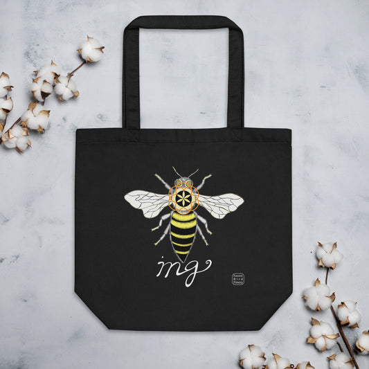 "Bee-ing" 100% organic cotton Eco Tote Bag