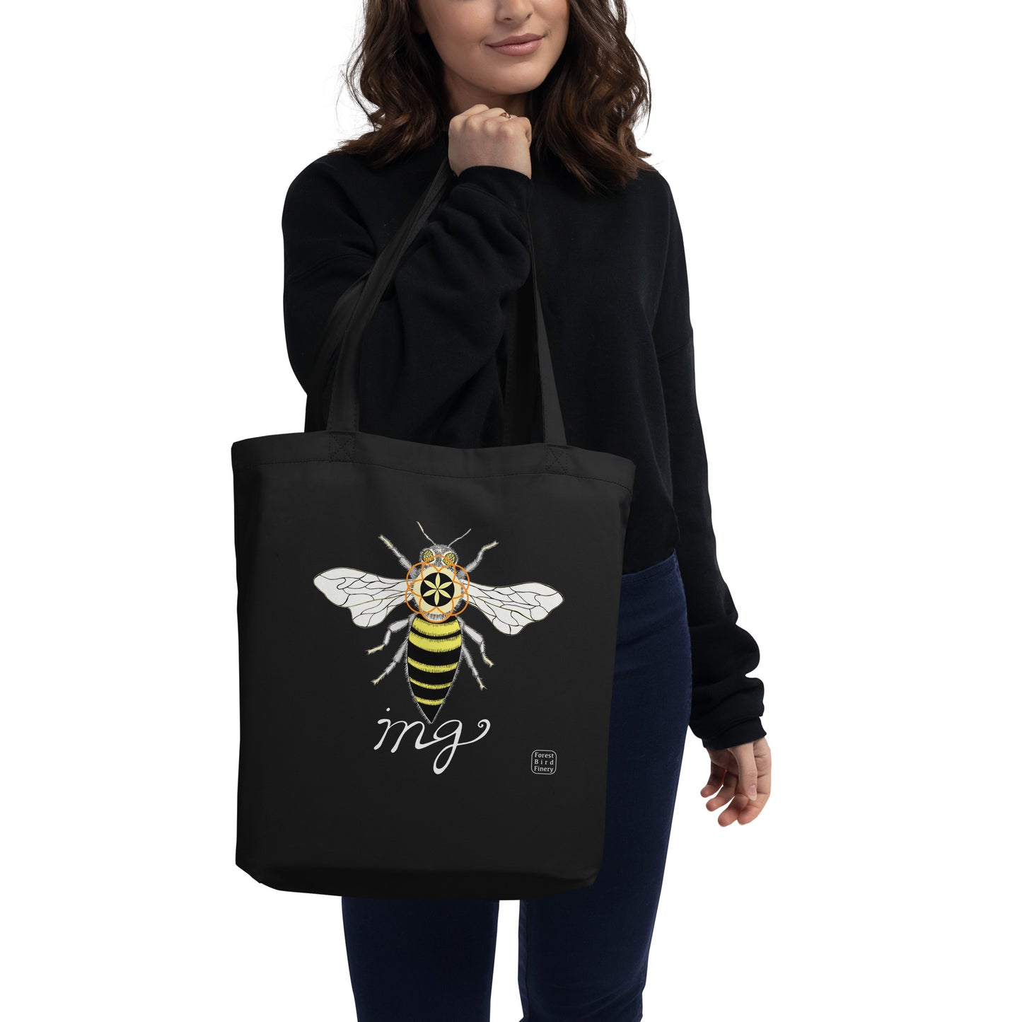 "Bee-ing" 100% organic cotton Eco Tote Bag