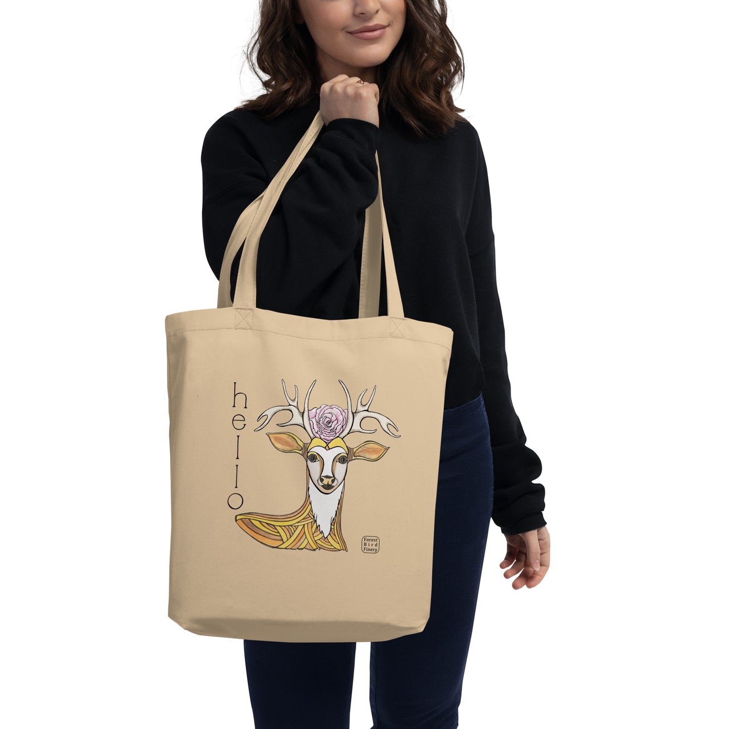 "Hello" 100% organic cotton Eco Tote Bag