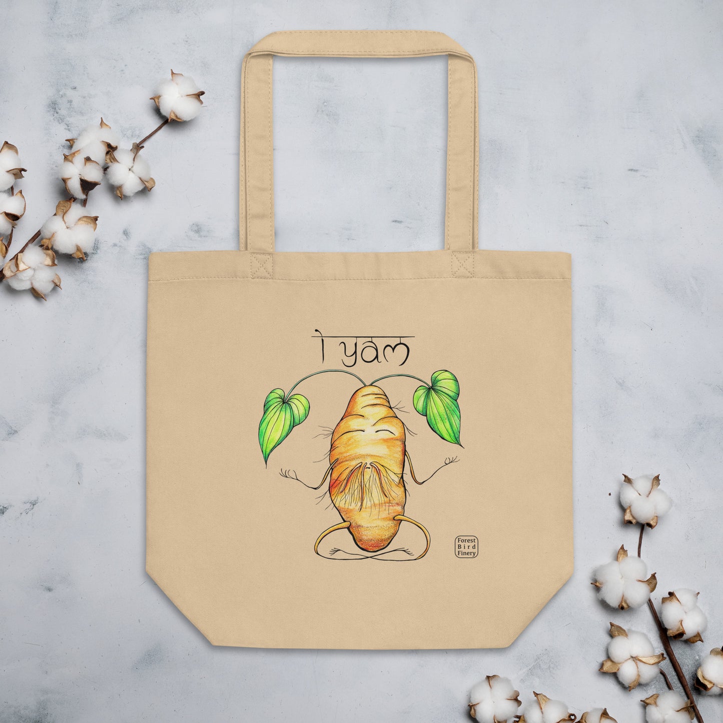 "i yam" 100% organic cotton Eco Tote Bag