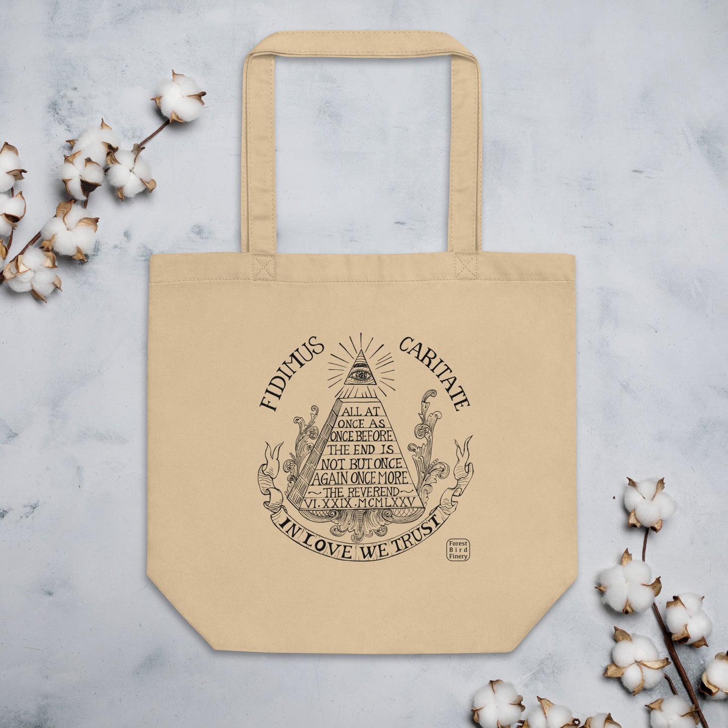 "In Love We Trust" 100% organic cotton Eco Tote Bag