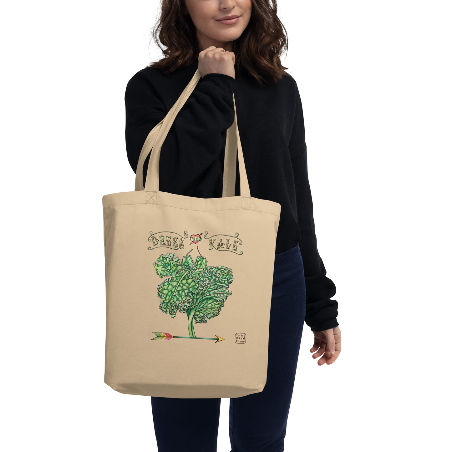 "Dress to Kale" 100% organic cotton Eco Tote Bag