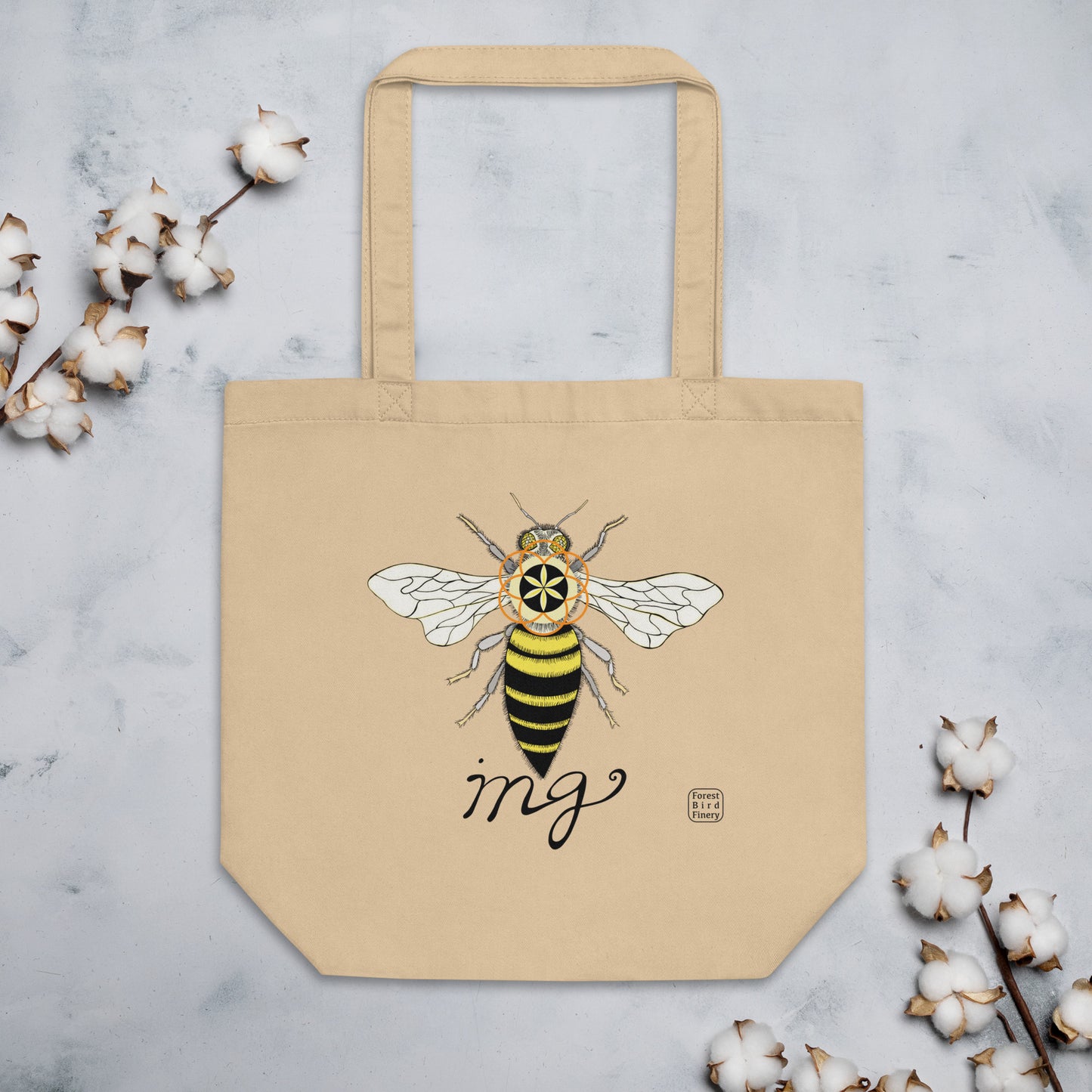 "Bee-ing" 100% organic cotton Eco Tote Bag