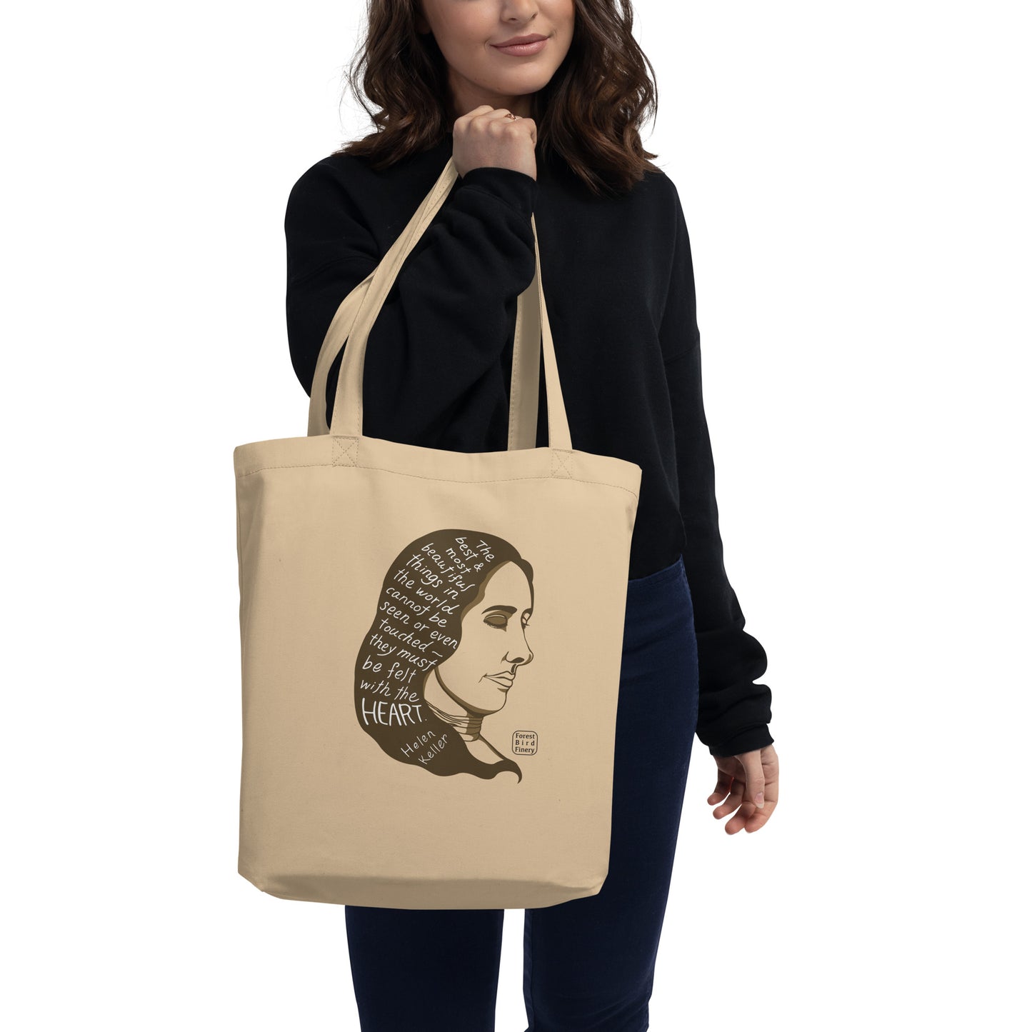 "Helen Keller" 100% organic cotton Eco Tote Bag