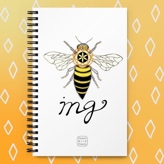 "Bee-ing" spiral dotted notebook