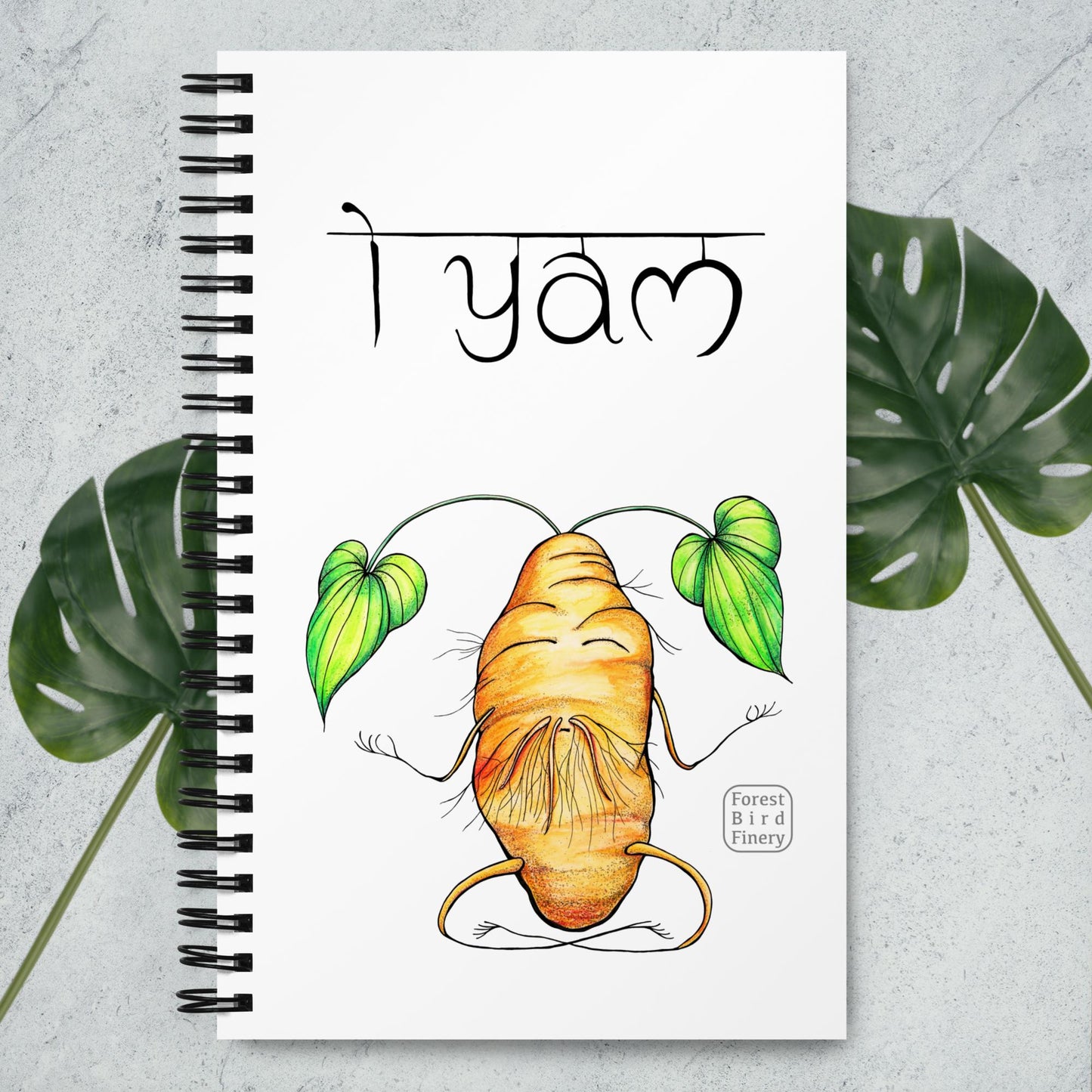 "i yam" spiral dotted notebook