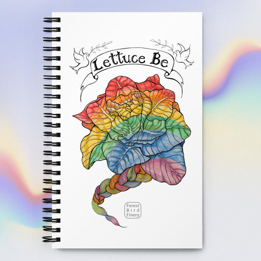 "Lettuce Be" spiral dotted notebook