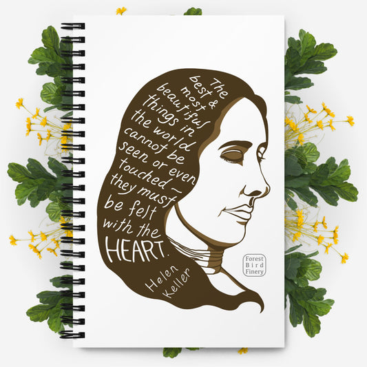 "Helen Keller" spiral dotted notebook