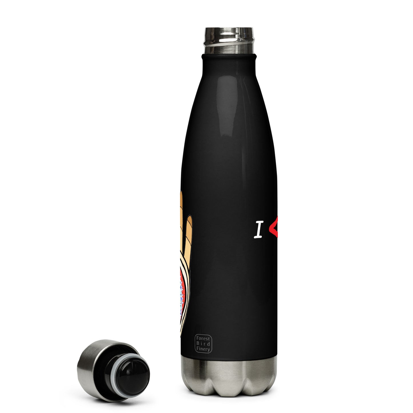 "I <3 You" stainless steel water bottle