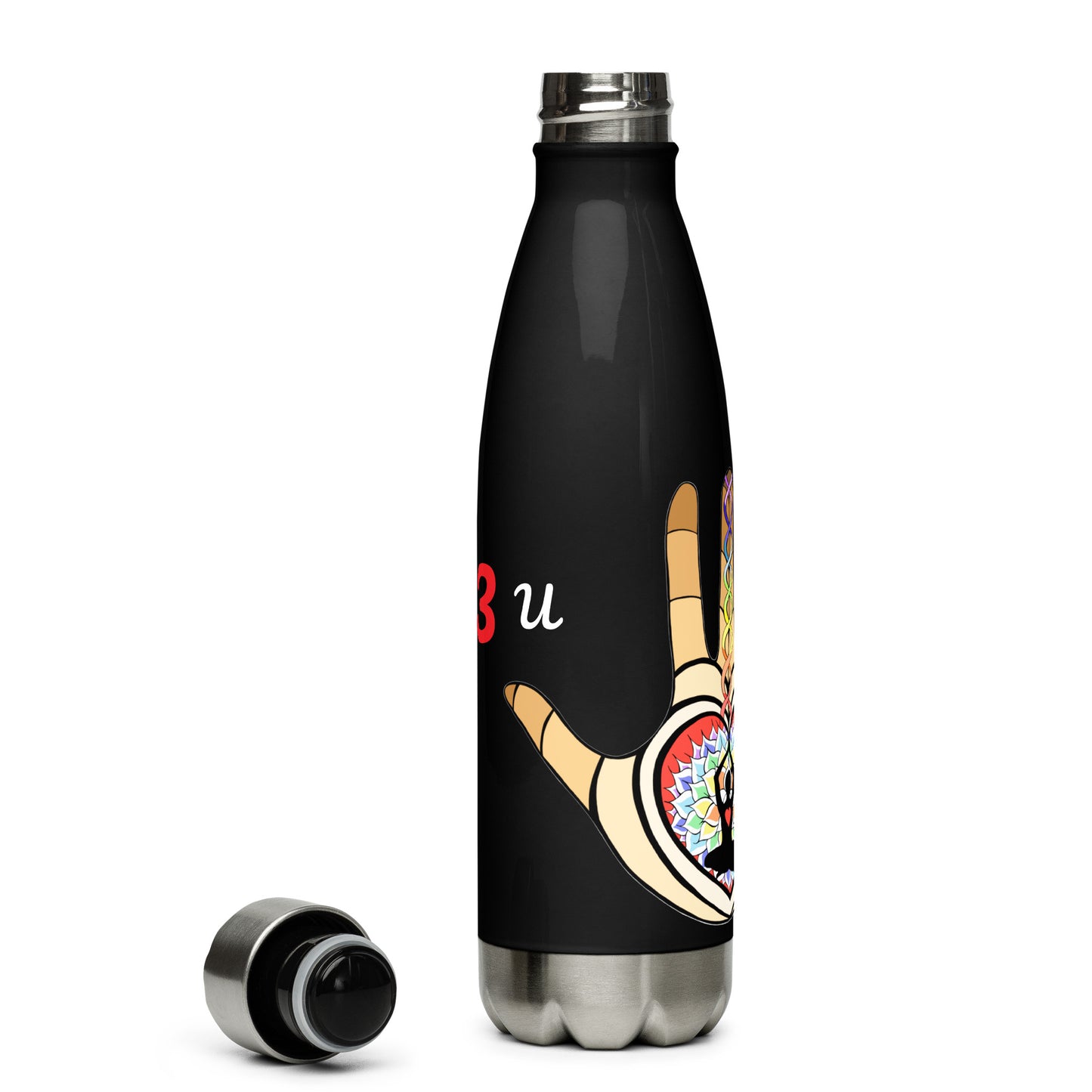 "I <3 You" stainless steel water bottle