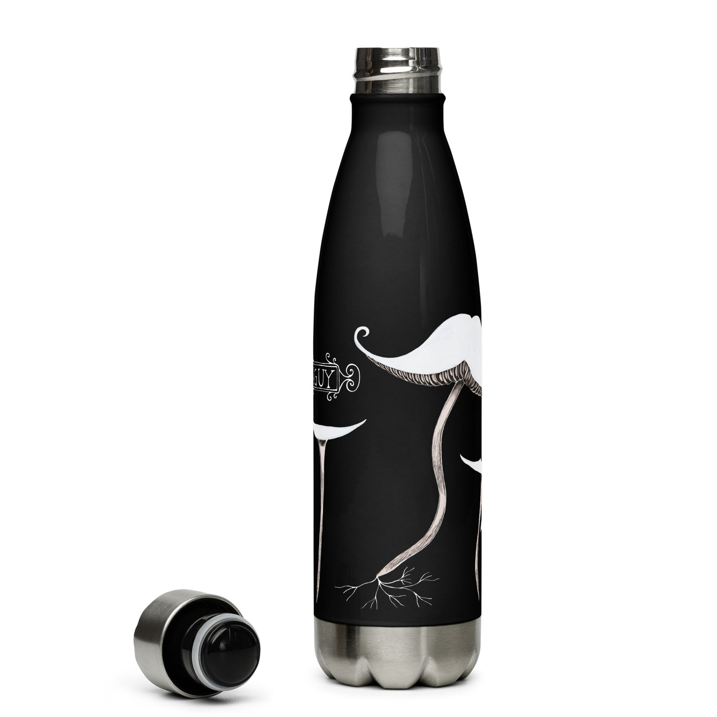 "Funguy" stainless steel water bottle