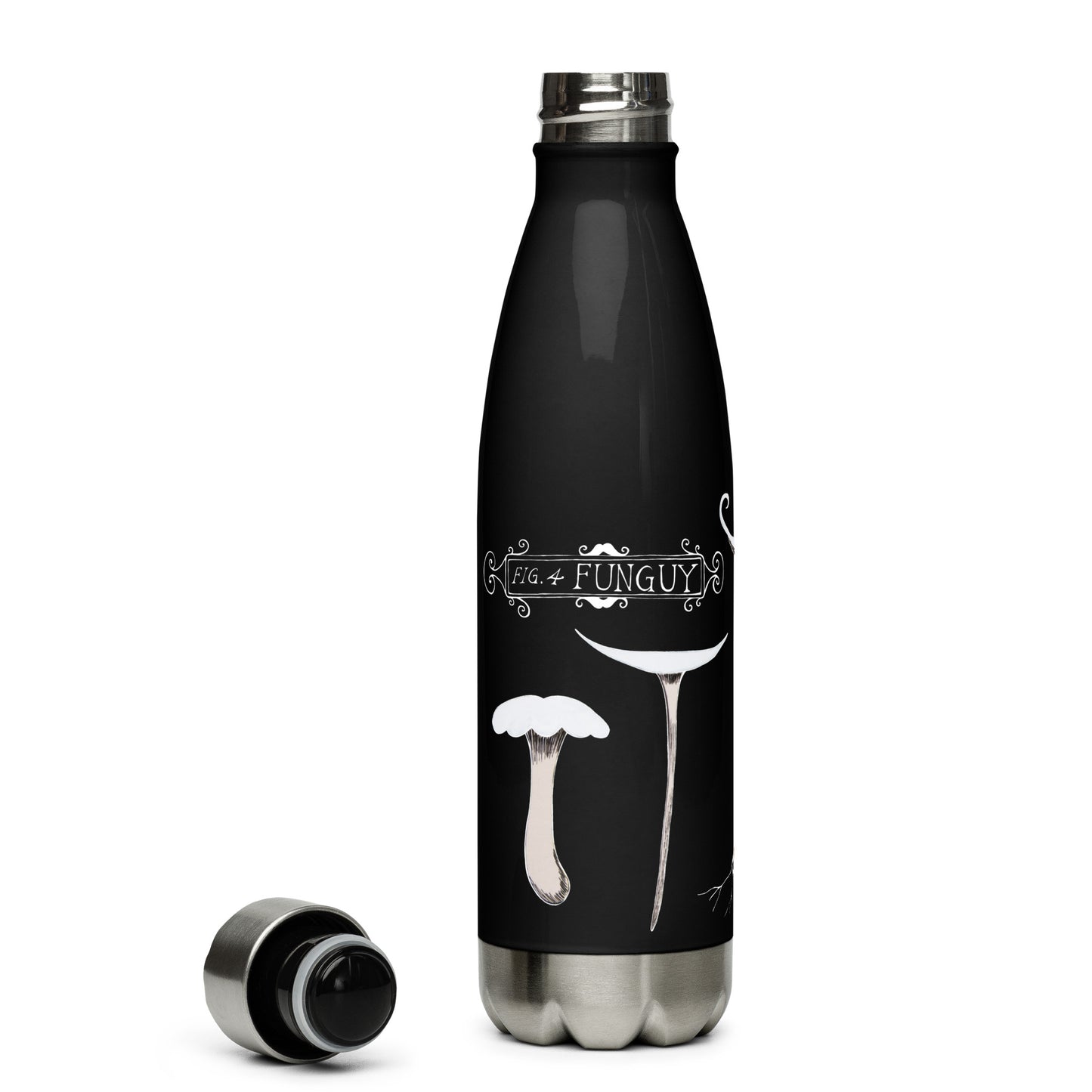 "Funguy" stainless steel water bottle