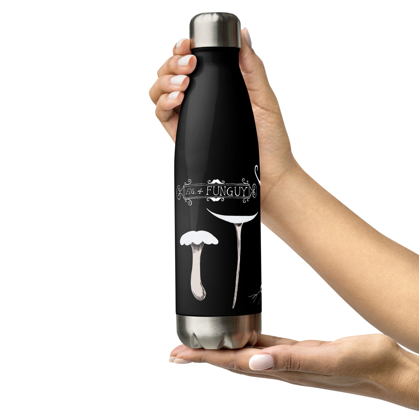 "Funguy" stainless steel water bottle