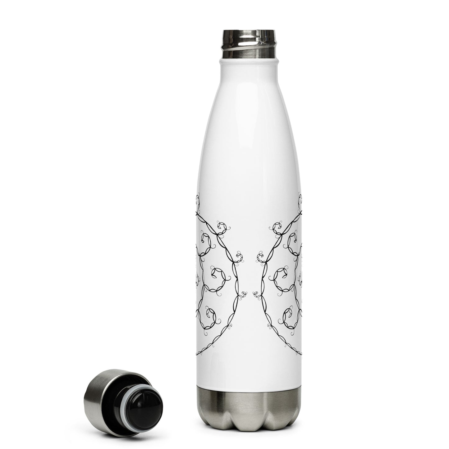 "Fractal" stainless steel water bottle