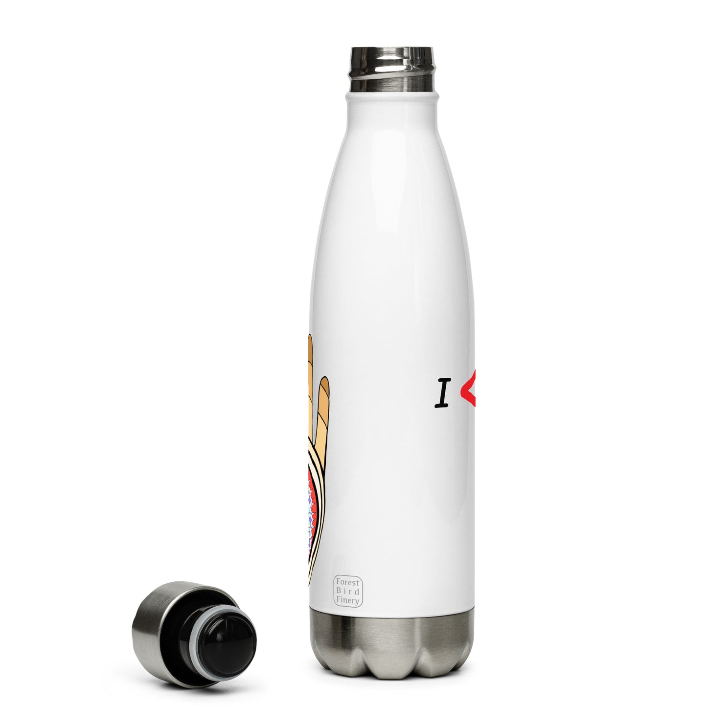 "I <3 You" stainless steel water bottle