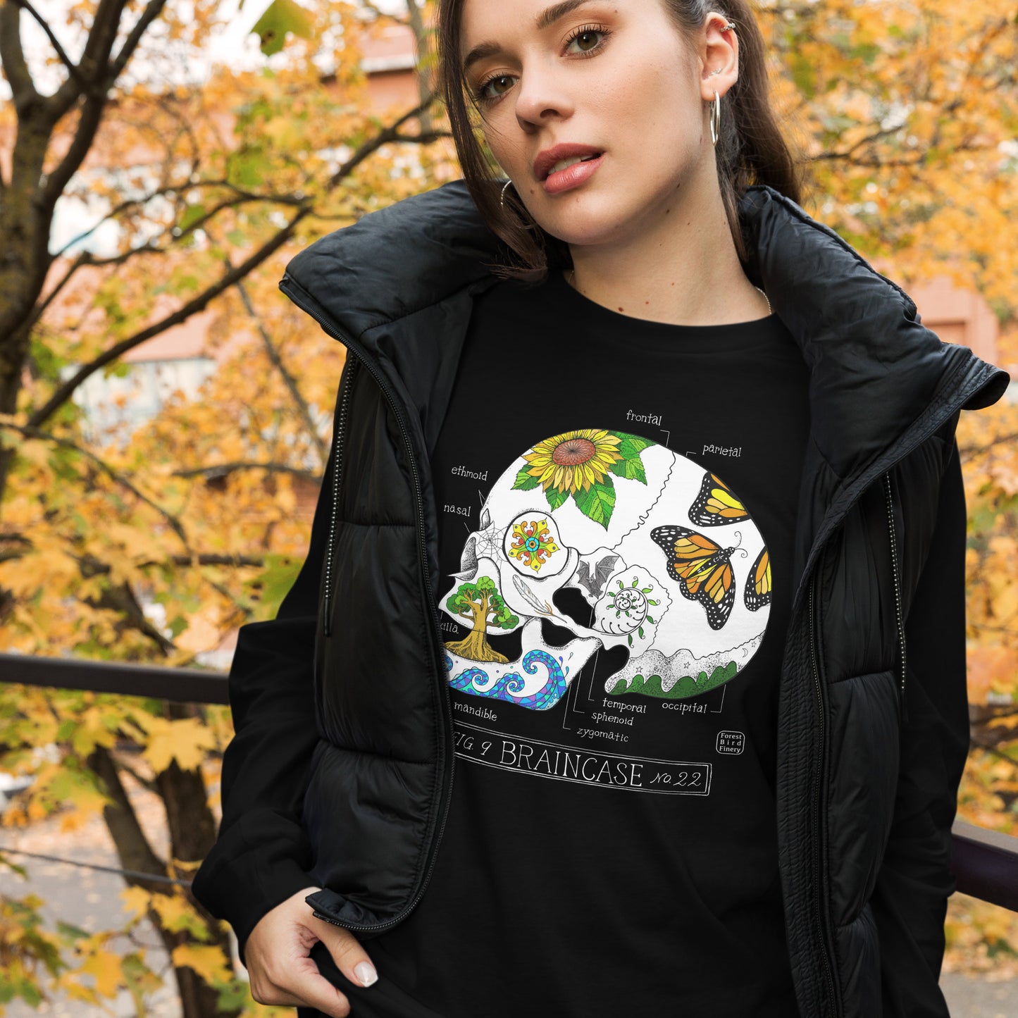 “Braincase” unisex long sleeve tee