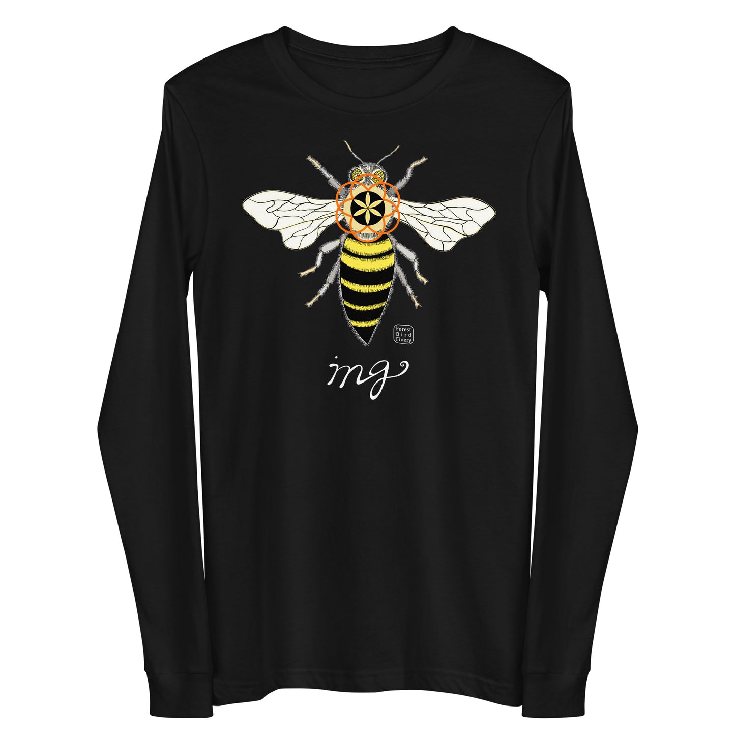 “Bee-ing” unisex long sleeve tee