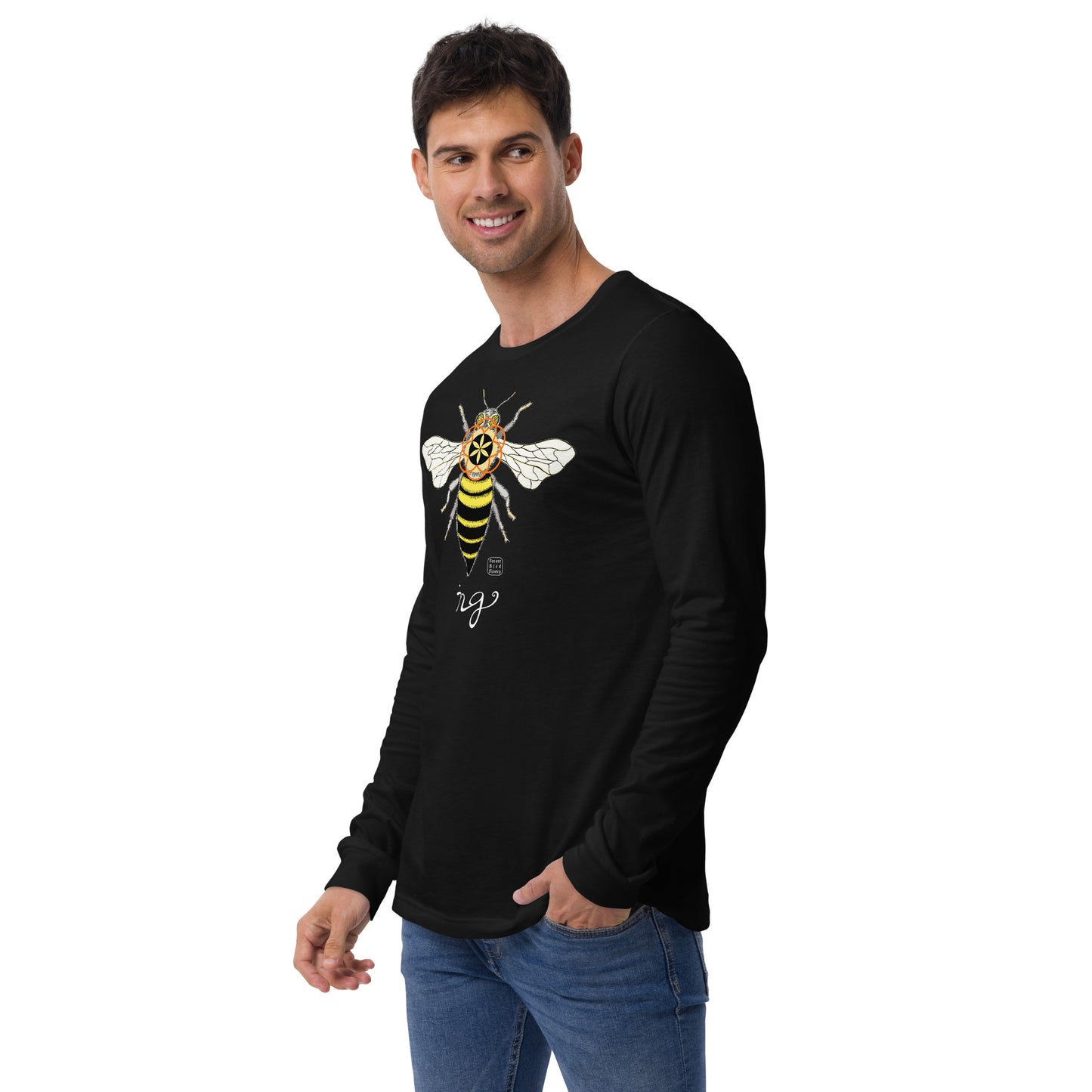 “Bee-ing” unisex long sleeve tee