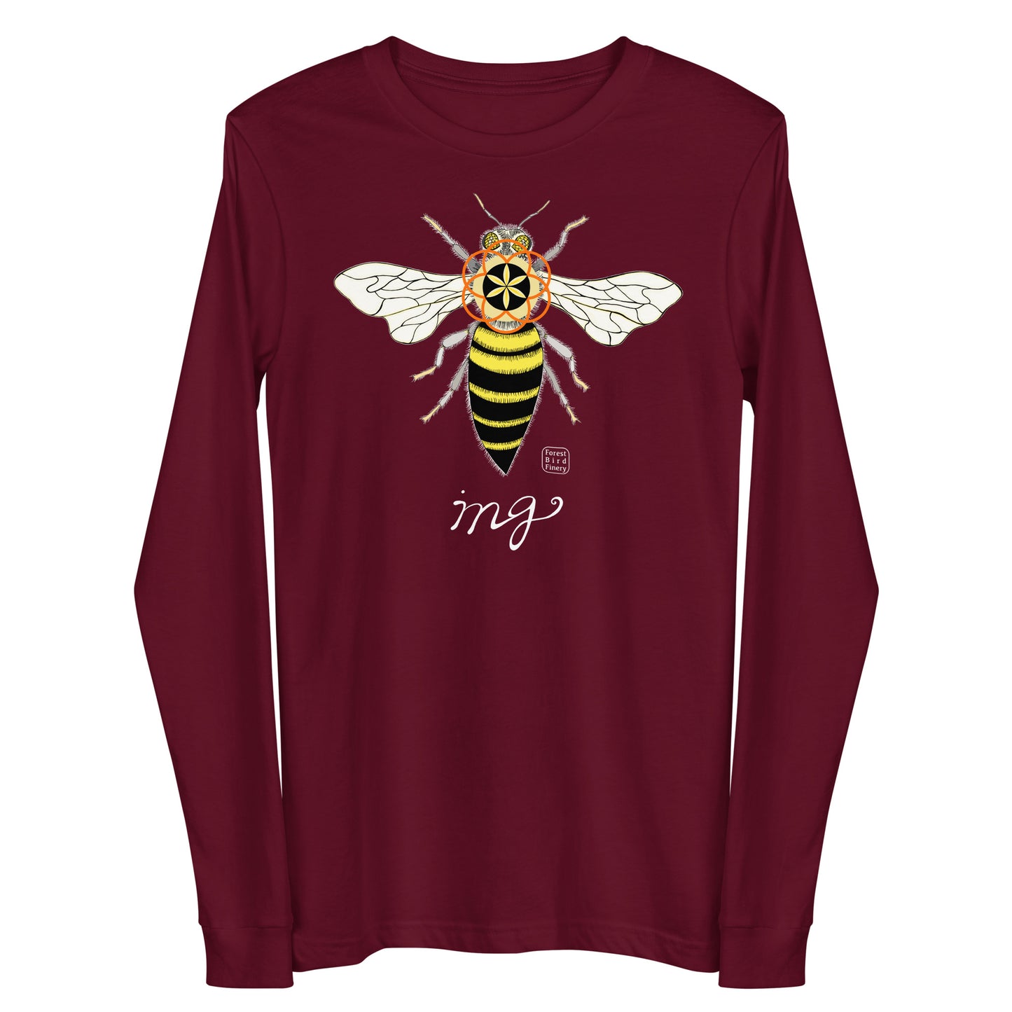 “Bee-ing” unisex long sleeve tee