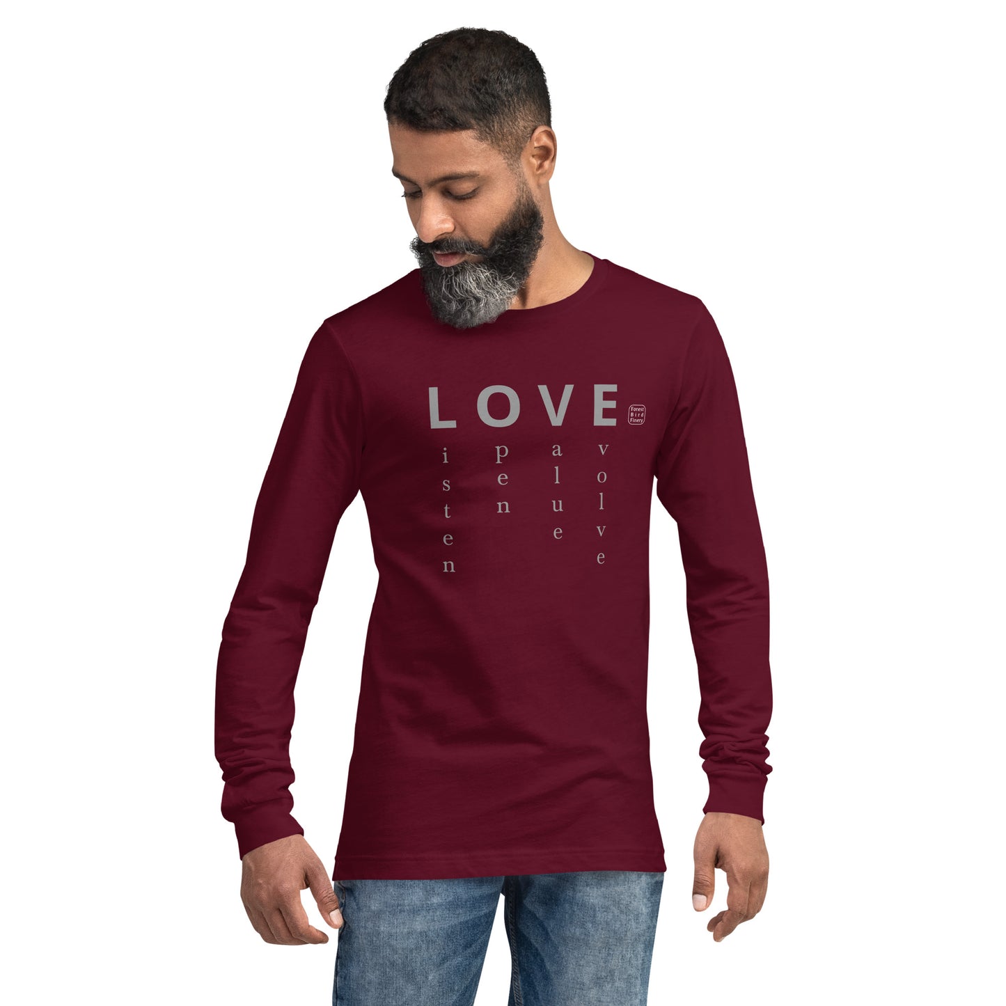 "Love is to" unisex long sleeve tee