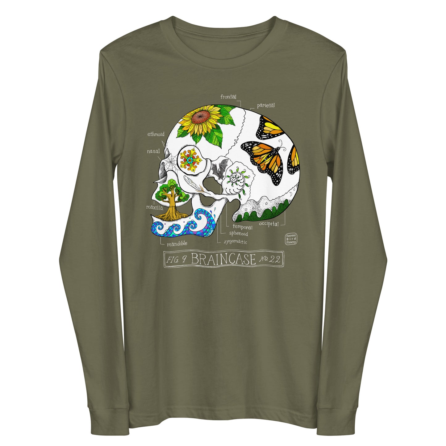 “Braincase” unisex long sleeve tee