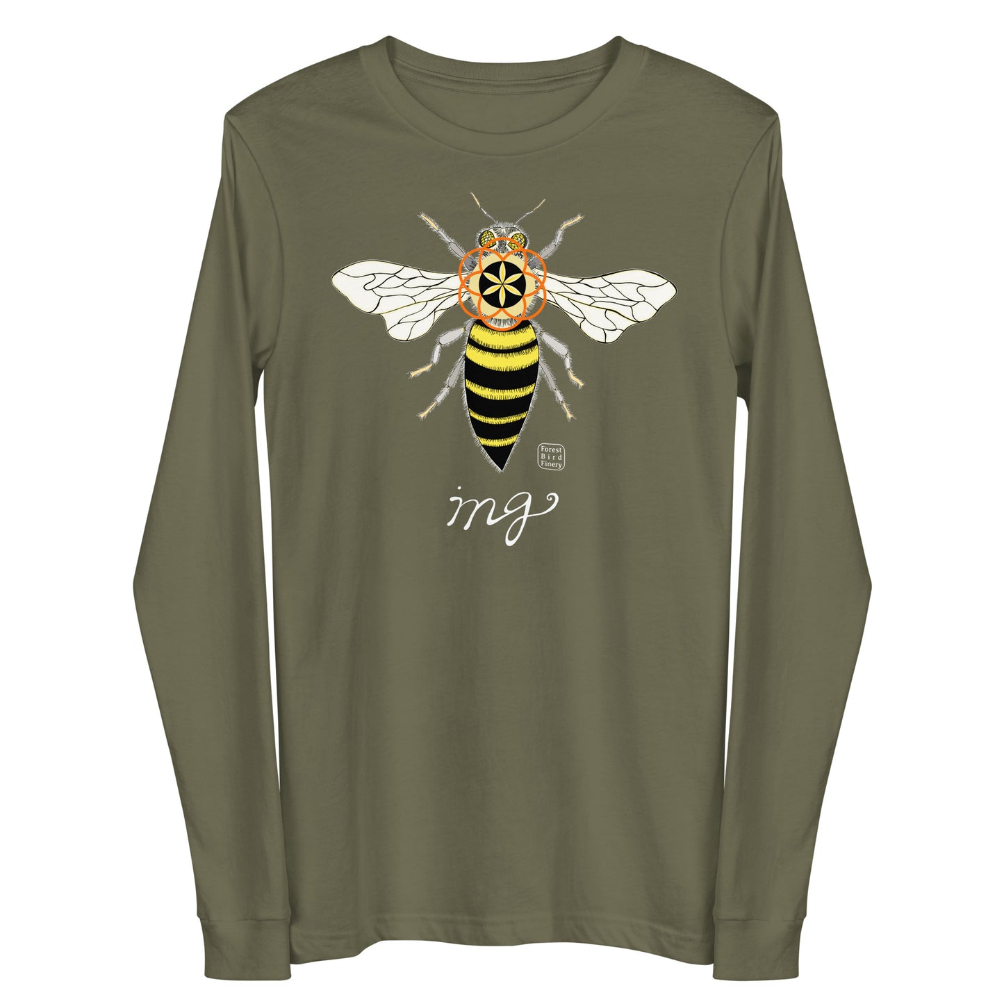 “Bee-ing” unisex long sleeve tee