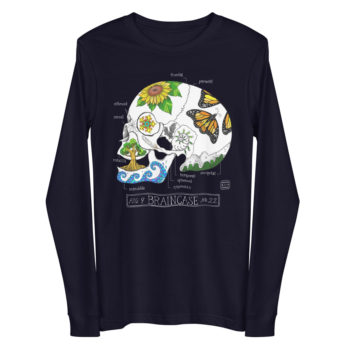 “Braincase” unisex long sleeve tee