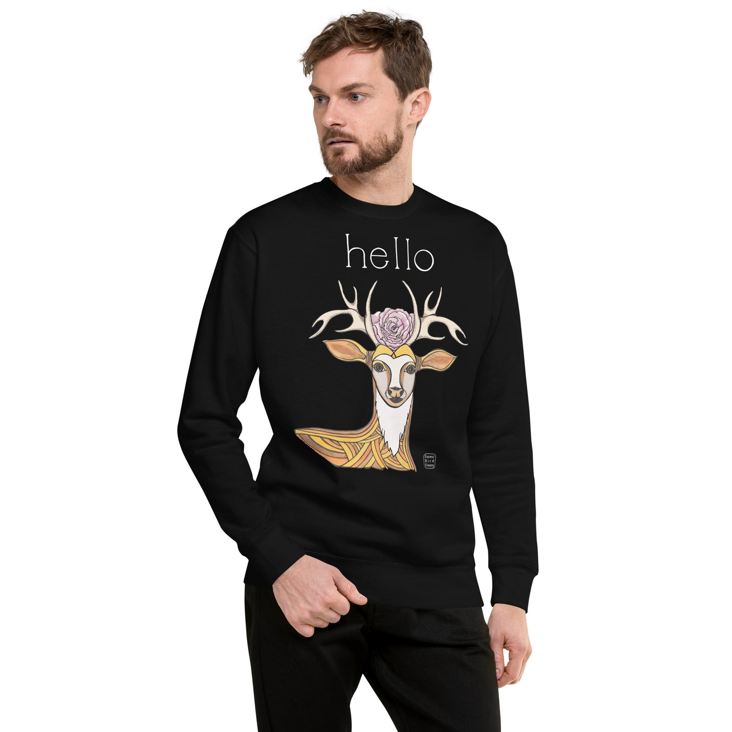 “Hello” unisex premium sweatshirt