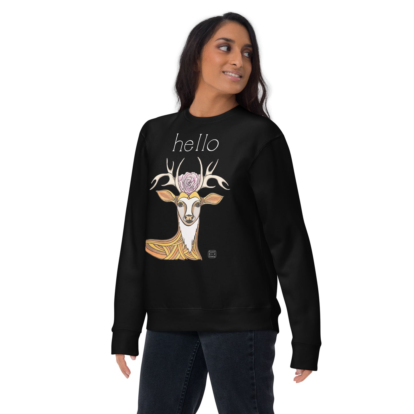 “Hello” unisex premium sweatshirt