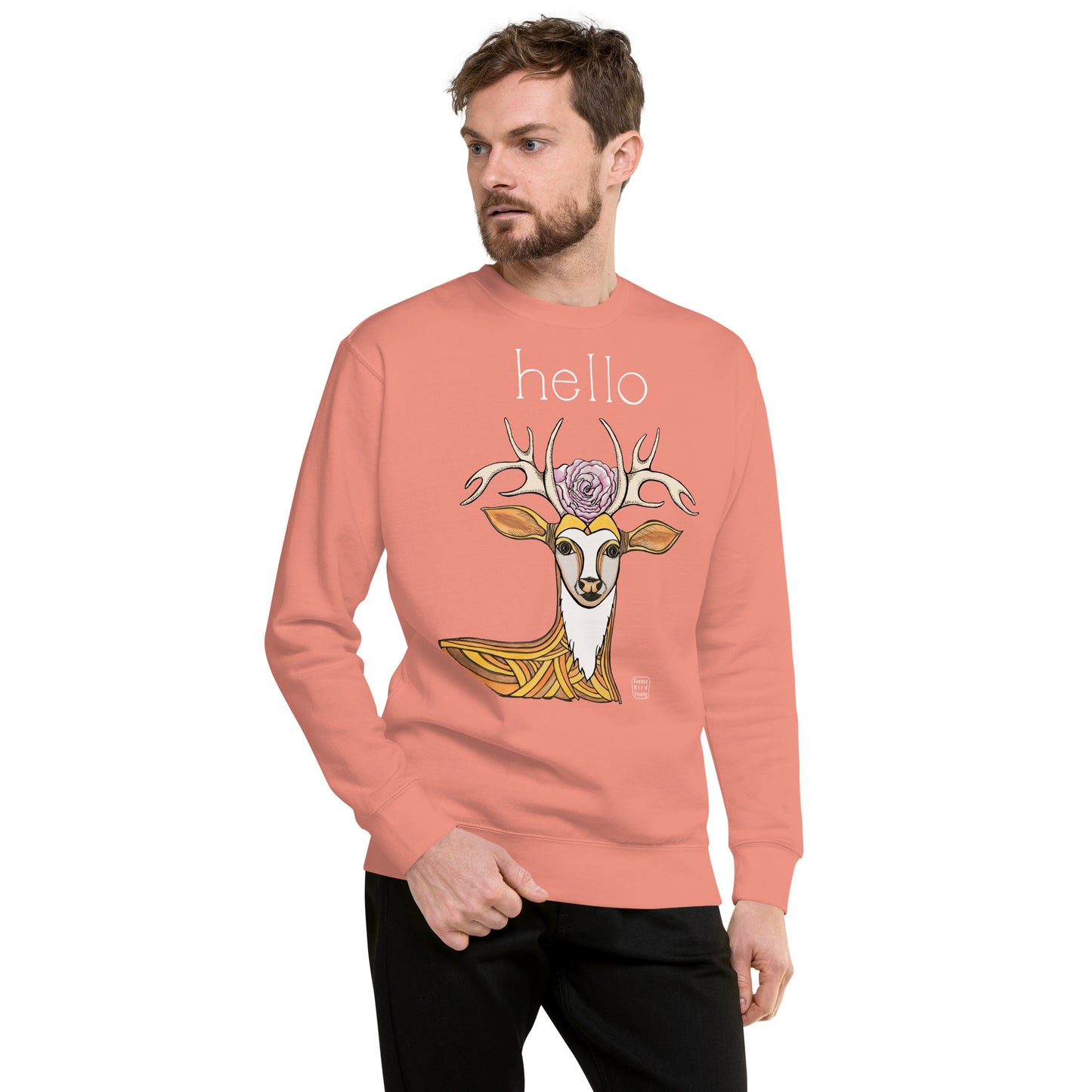 “Hello” unisex premium sweatshirt