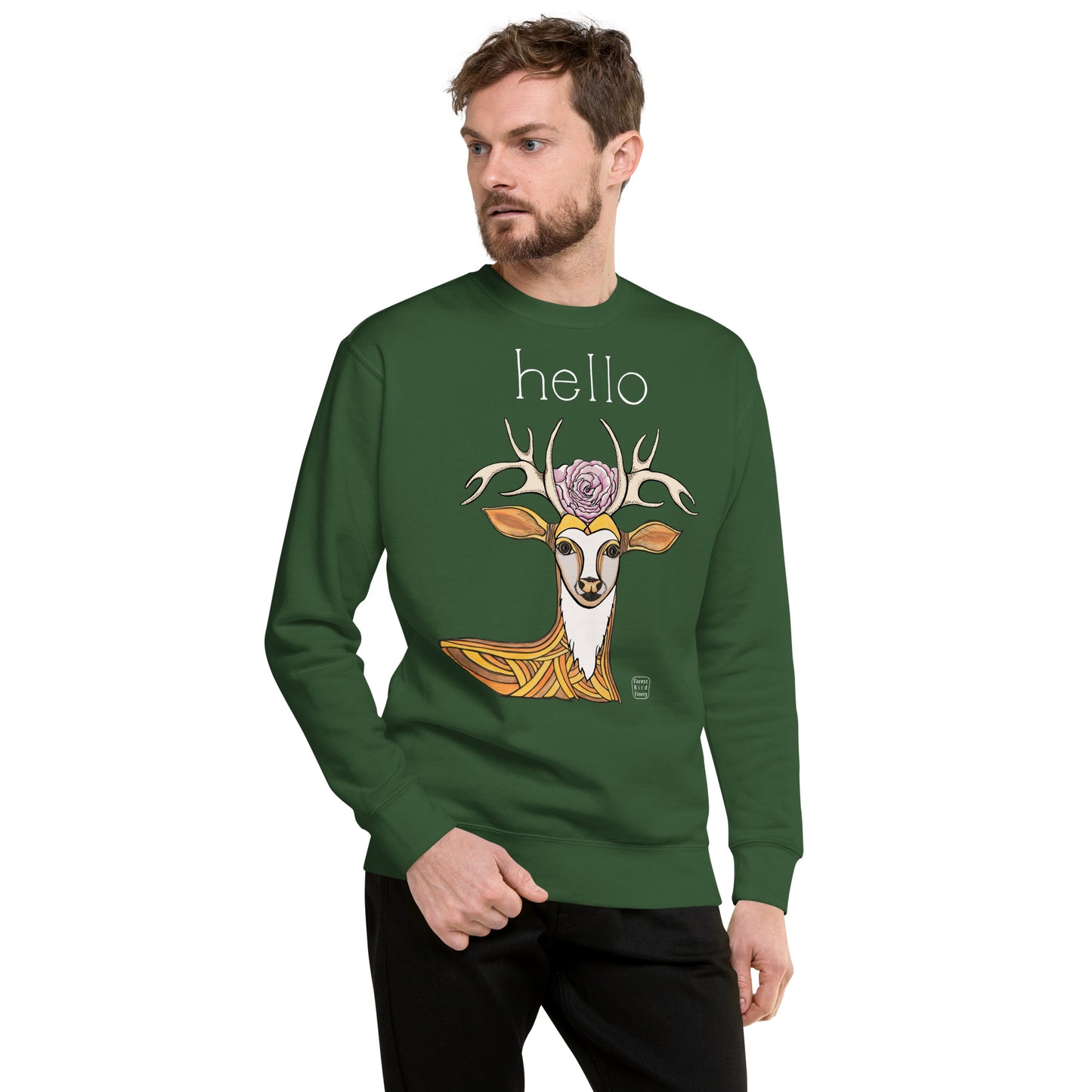 “Hello” unisex premium sweatshirt